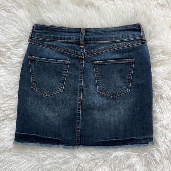 Rewash Brand Frayed High-Waisted Blue Jean Mini Skirt Size Medium - Picture 6 of 14